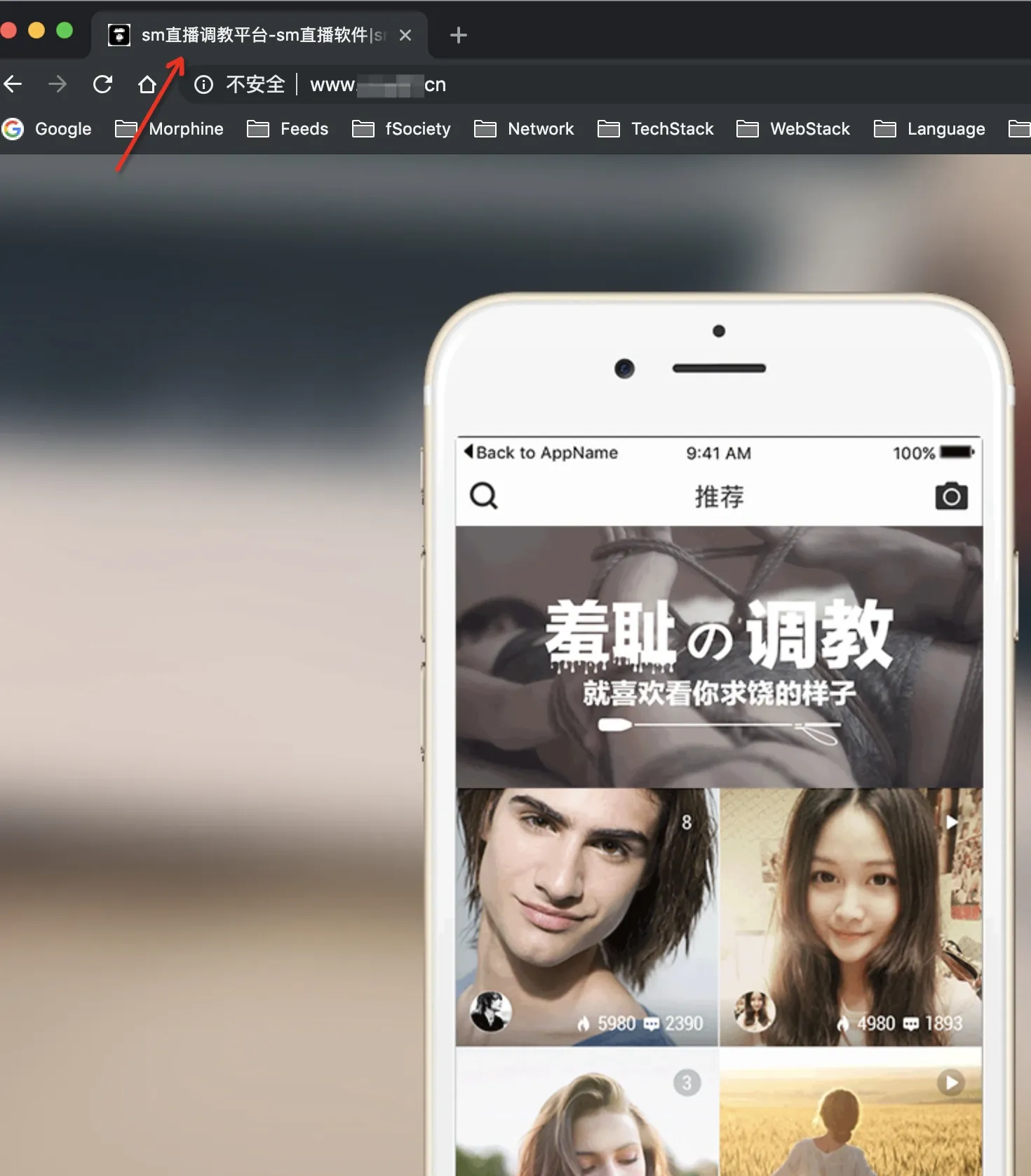 The website