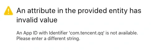 Cannot create an existing bundle id