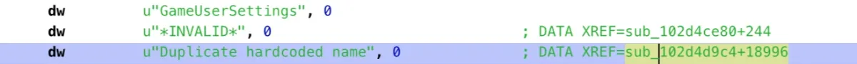 Finding FNamePool via the string reference