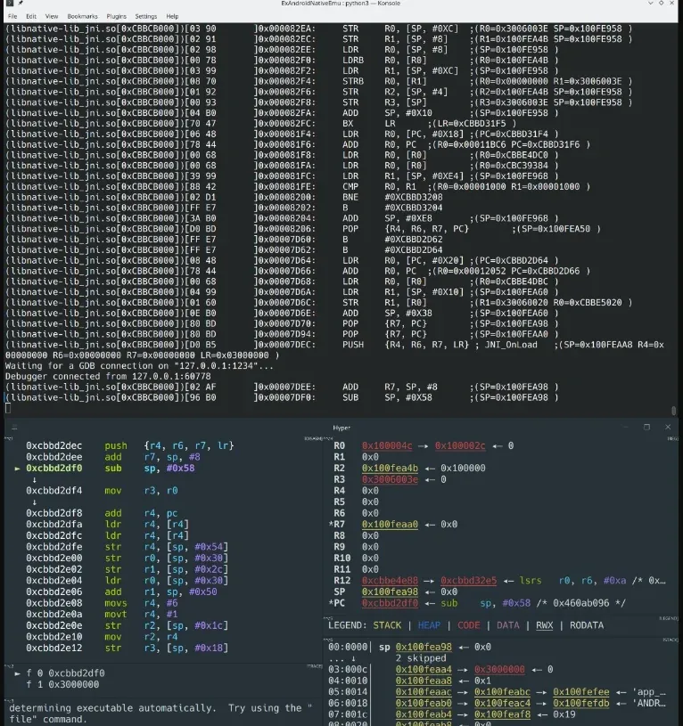 Multithreaded debugging with udbserver + pwndbg