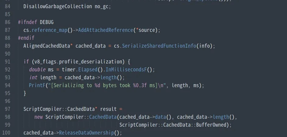 CodeSerializer::Serialize in code-serializer.cc