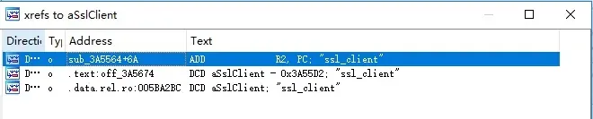 Searching the target string in IDA