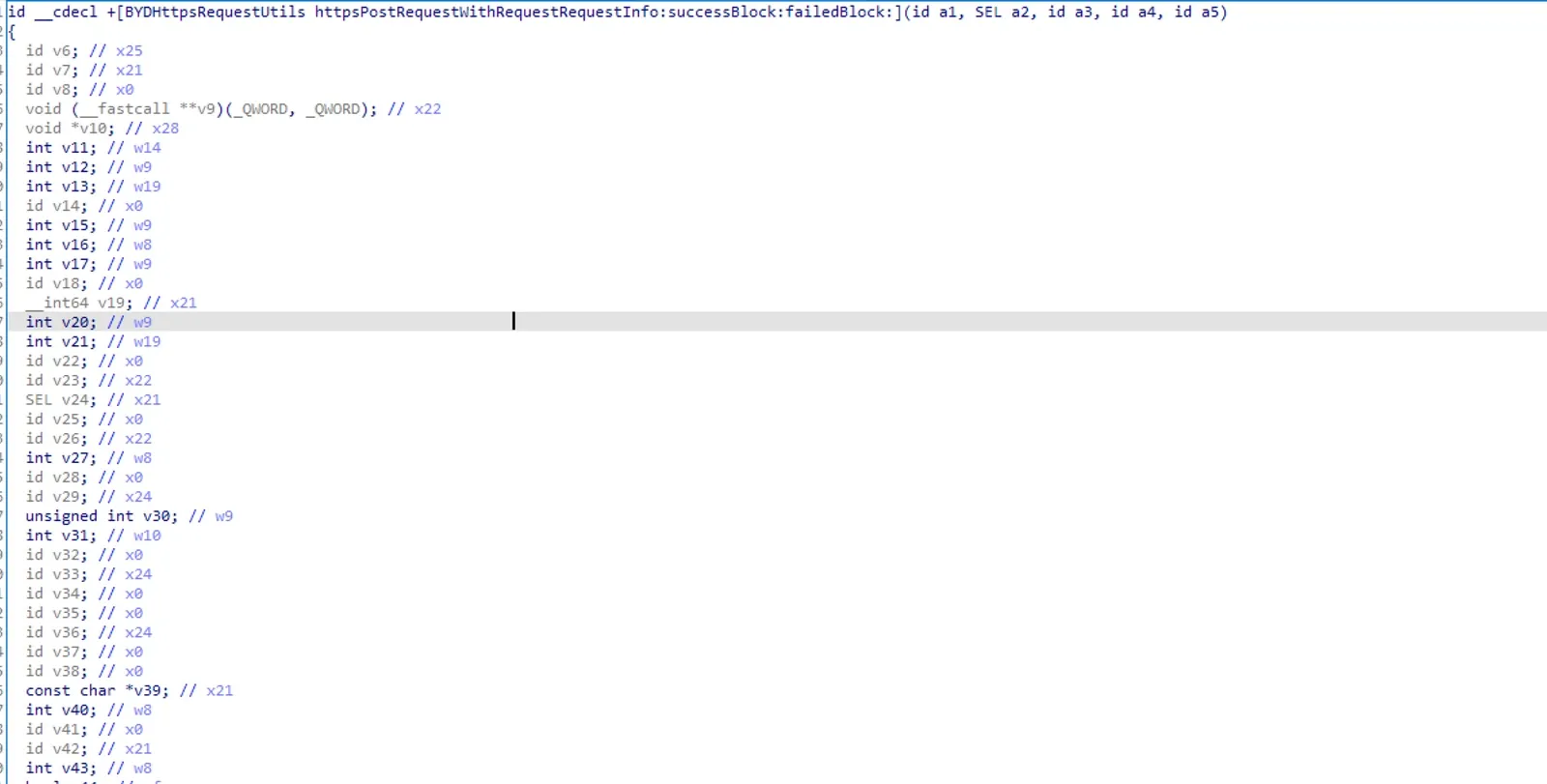 The AppHttpsRequestUtils method in IDA
