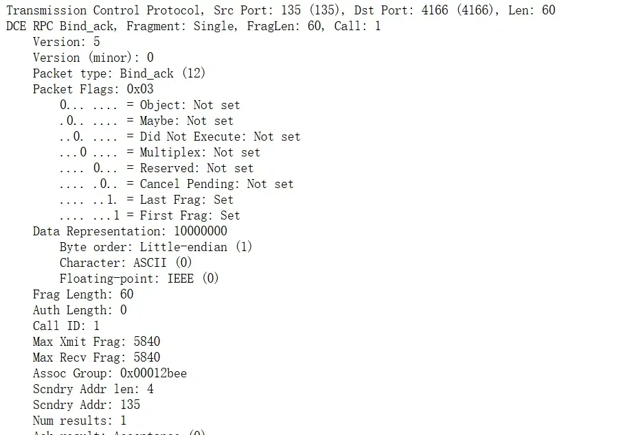 The Bind_ack packet