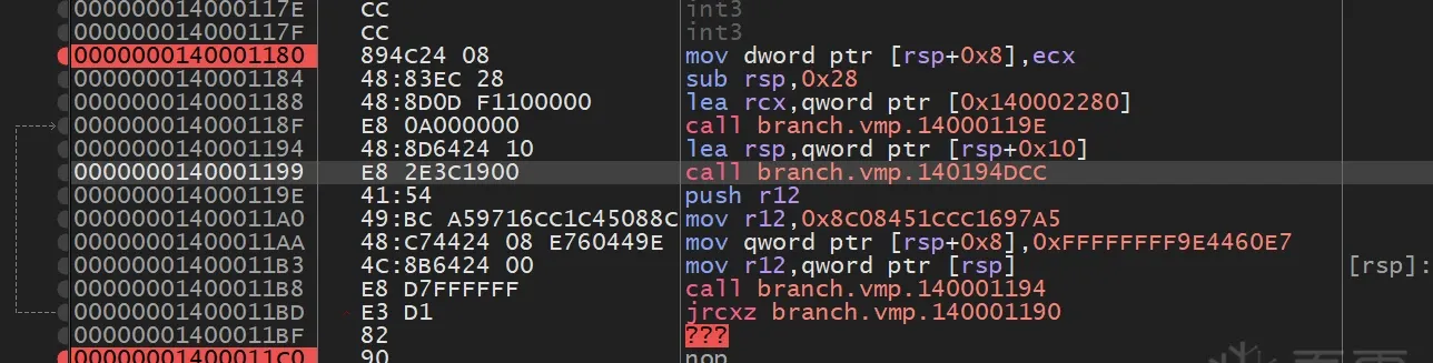 The VM’d code