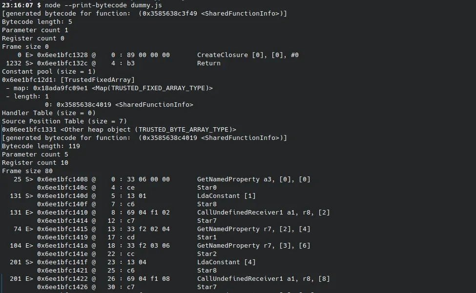 –print-bytecode output