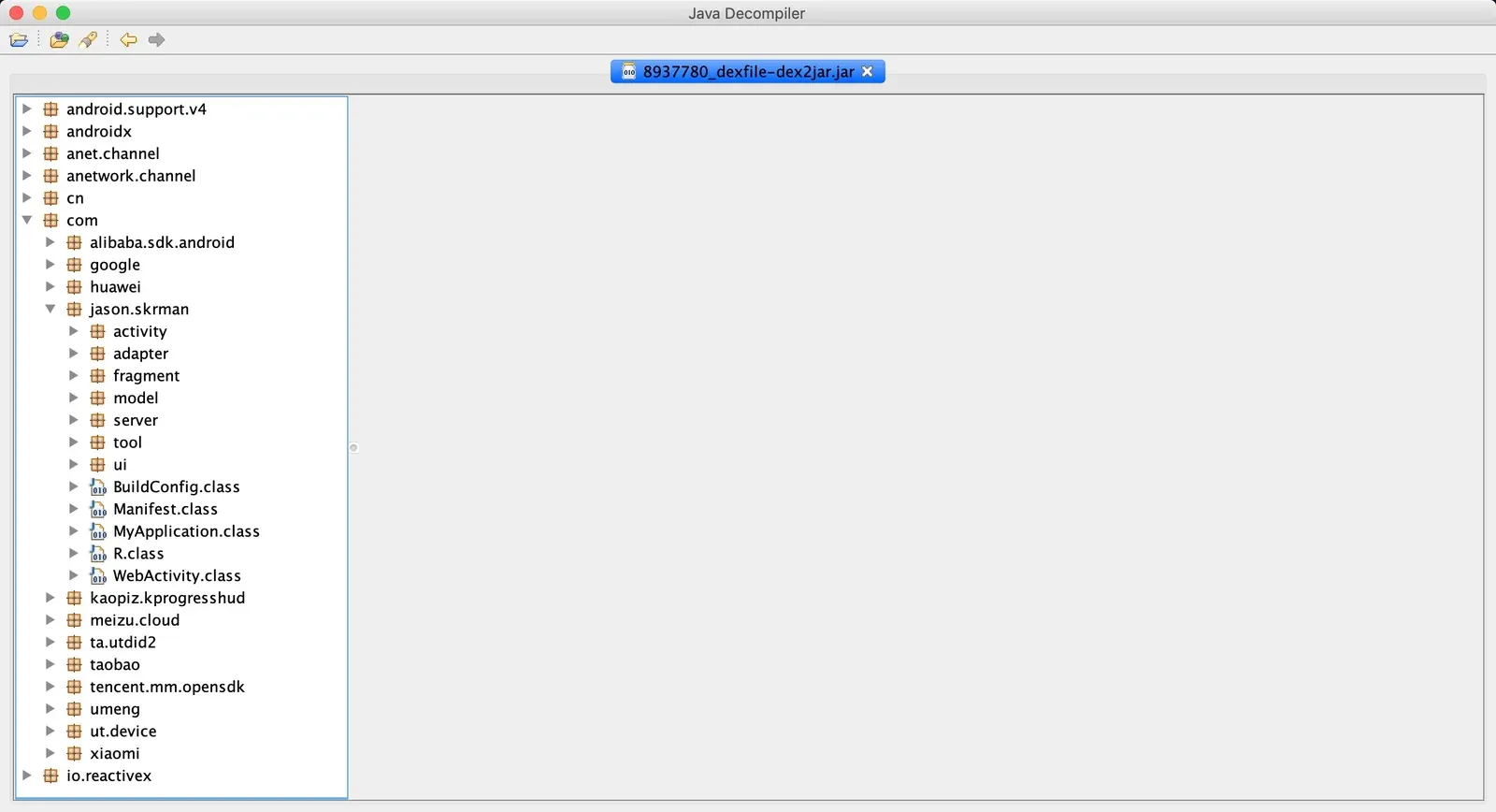JD-GUI on the converted jar