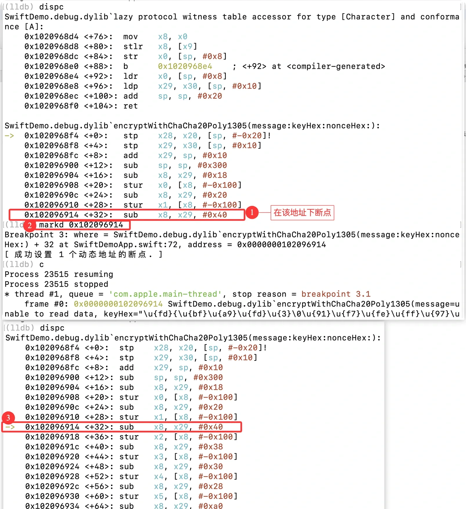 Breakpoint by dynamic address