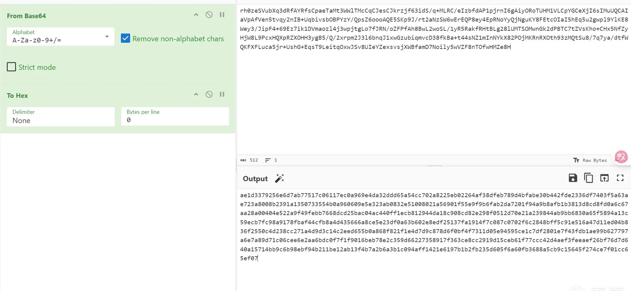 online base64 result