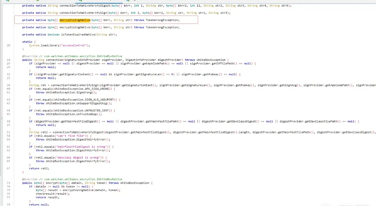 Native decrypt