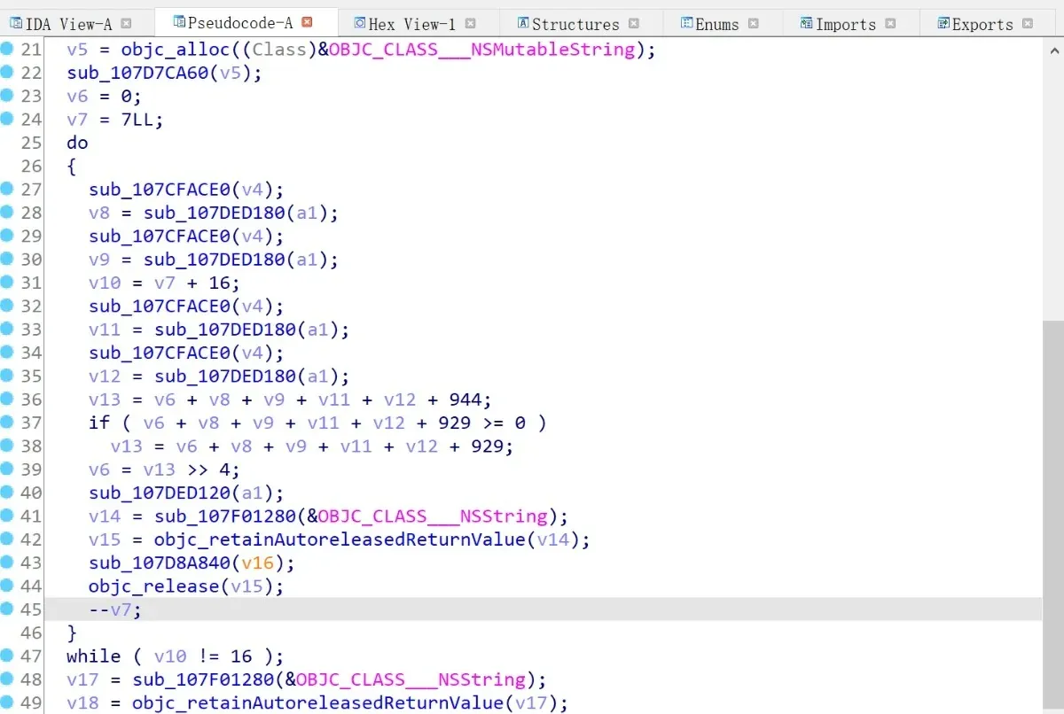 kep_networkStringOffsetSecurity in IDA