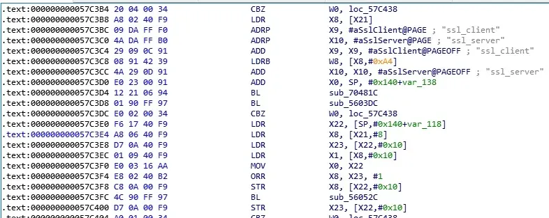 Finding the reference to ssl_client