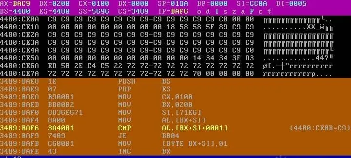 AH=00, a normal N=6 sector