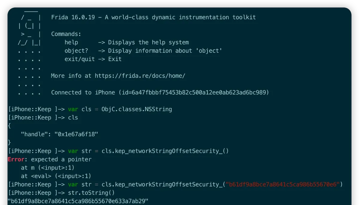 Calling the category method via frida