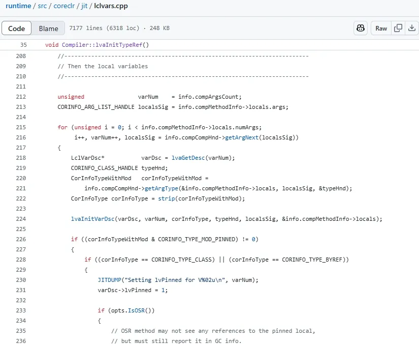 Compiler::lvaInitTypeRef and its loop