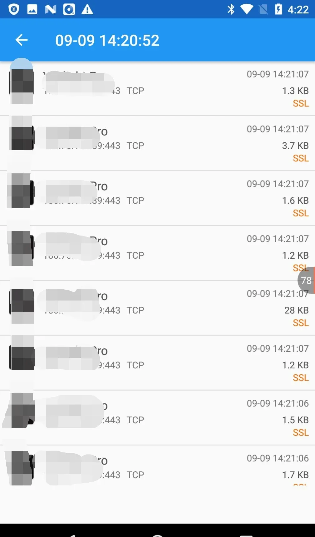 Traffic captured after the hook