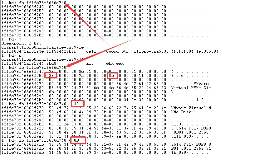 Output buffer after ZwDeviceIoControlFile