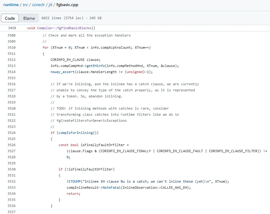Compiler::fgFindBasicBlocks and its loop