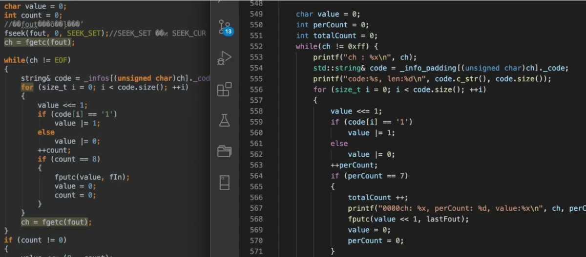 count==8 vs perCount==7