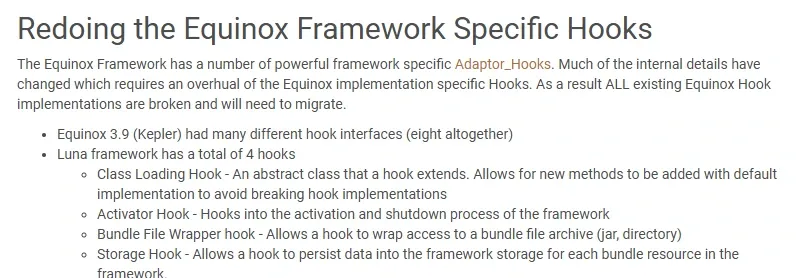 Update announcement about Equinox hook changes