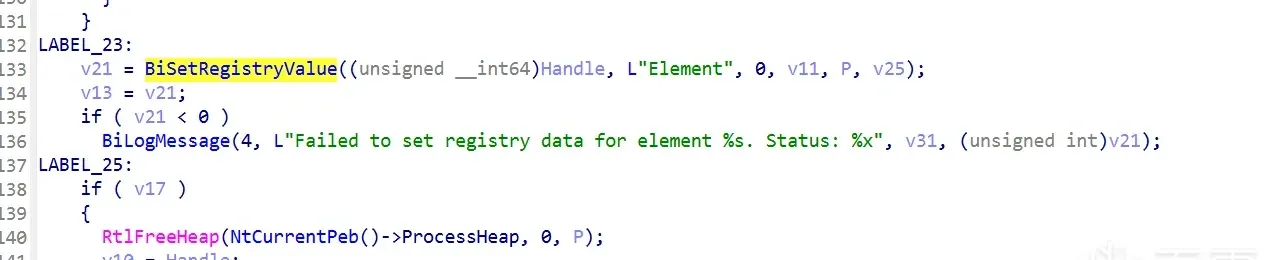 BcdSetElementDataWithFlags / BiSetRegistryValue