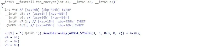 Encrypt function pseudocode