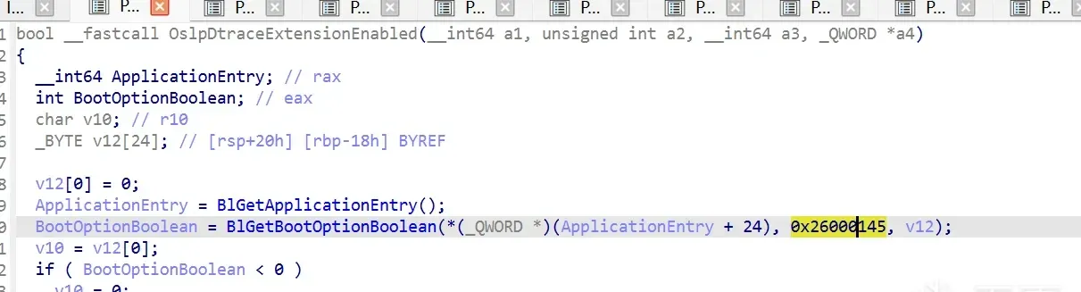 OslpDtraceExtensionEnabled call site (1)