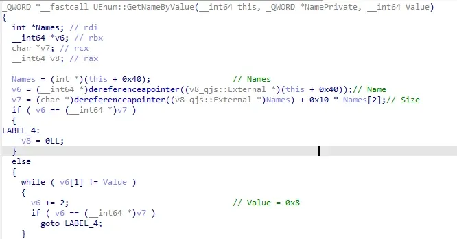 UEnum::GetNameByValue