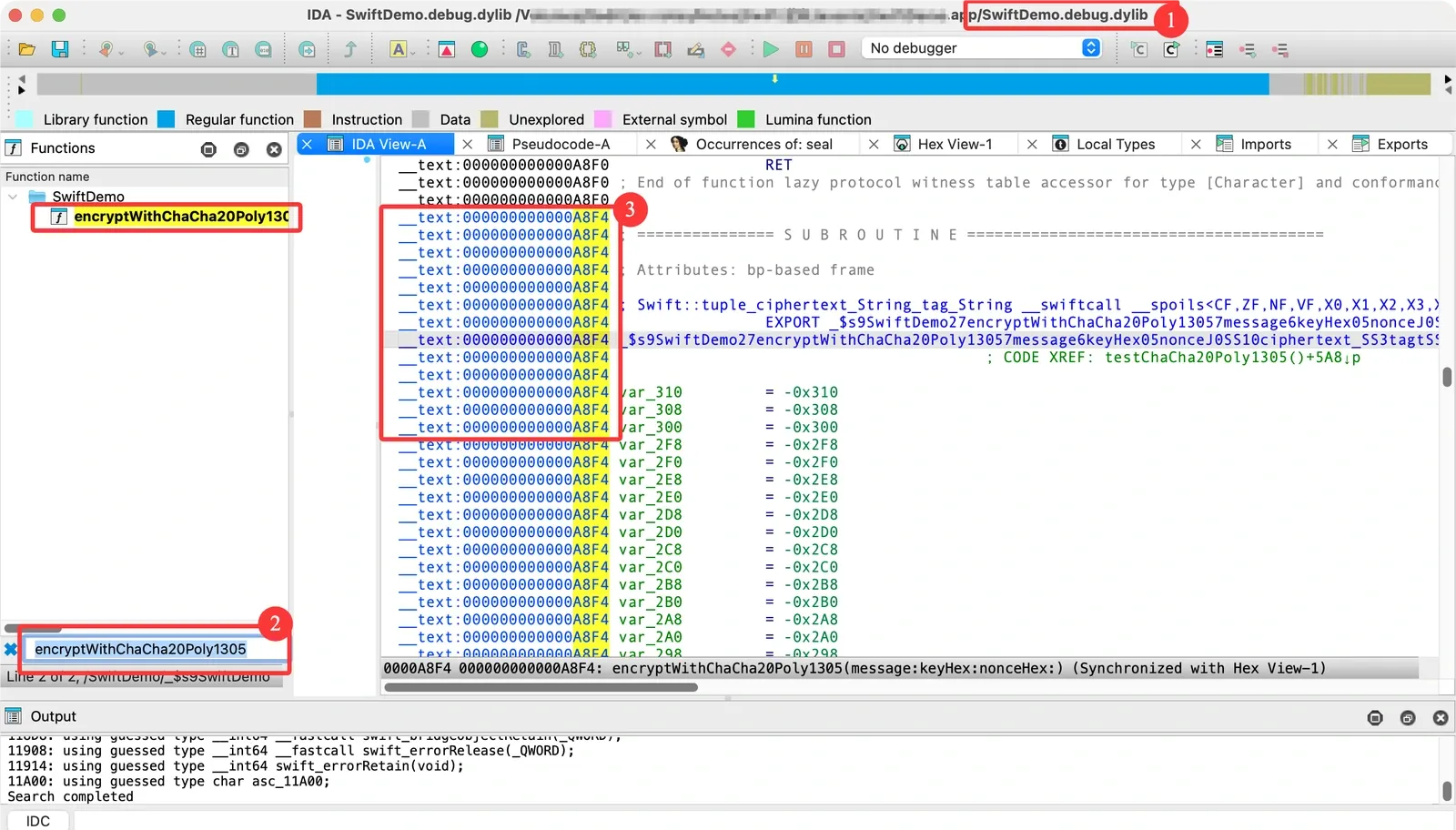 encryptWithChaCha20Poly1305 offset