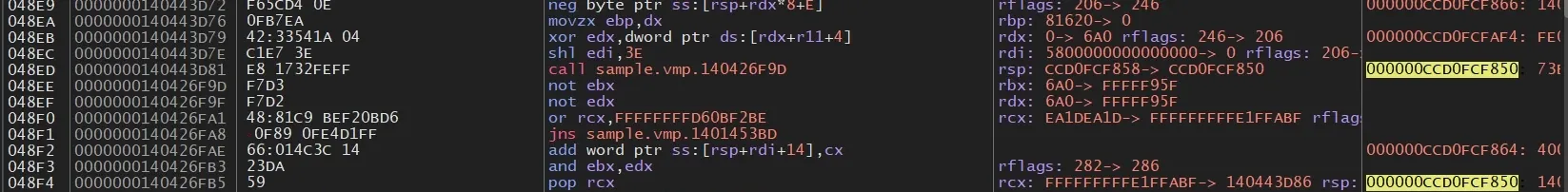 Indirect jump has only 2 bytes