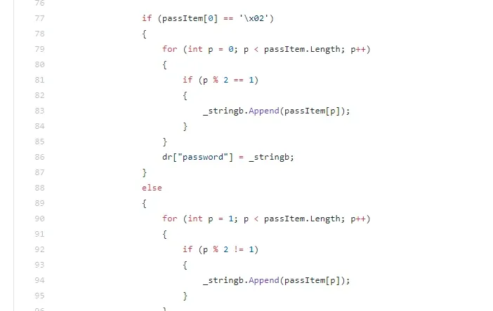 The \x01 / \x02 first-byte handling