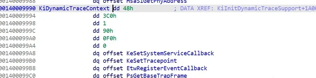 call dtrace!TraceInitSystem
