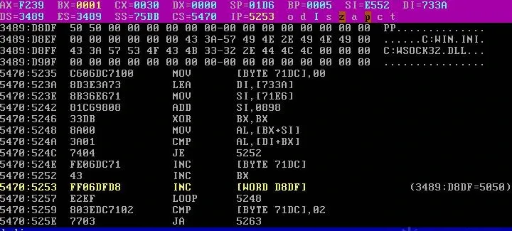 Comparison done, BX+30h