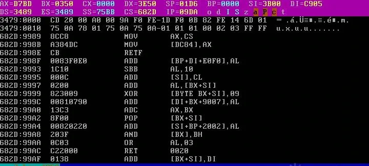 C905 shifts 32h, DI+954 → [D87e]